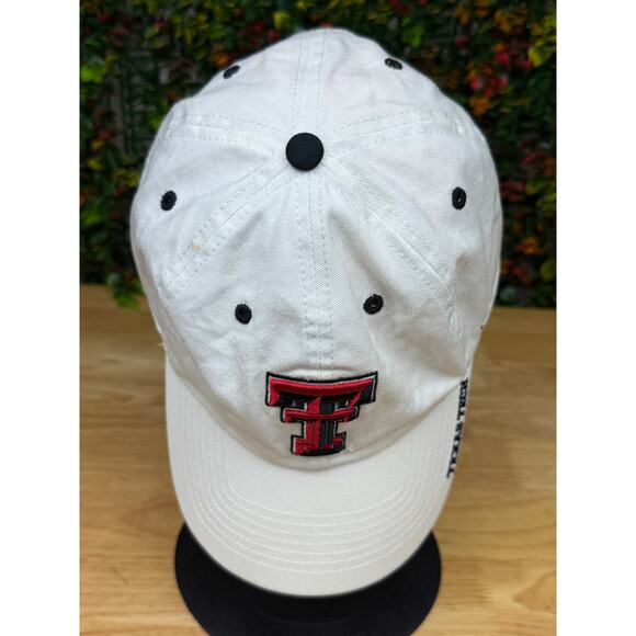 Texas Tech Red Raiders NCAA 47 Brand Adjustable Hat White Red Black Bred GUC - Picture 11 of 12